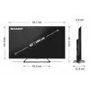 Sharp 43HP6265E TV Google UHD negro