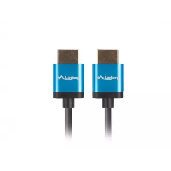 Cable HDMI LANBERG CA-HDMI-22CU-0018-BK 1,8 m — HDMI Type-A a A, HDMI 2.0, 18 Gbit/s, ARC, dorado