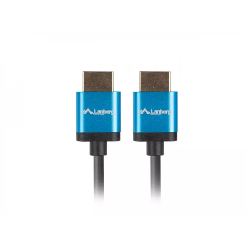 Cable HDMI LANBERG CA-HDMI-22CU-0018-BK 1,8 m — HDMI Type-A a A, HDMI 2.0, 18 Gbit/s, ARC, dorado