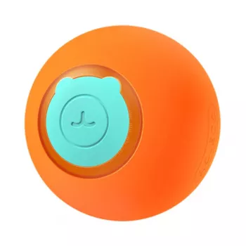 Bola interactiva para gatos Rojeco RWJ-12 — diseño naranja y colorido, juguete rodante automático