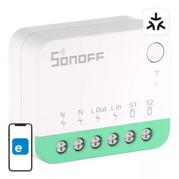 Sonoff MINIR4M Matter mini interruptor inteligente WiFi (HomeKit, SmartThings, Home Assistant).
