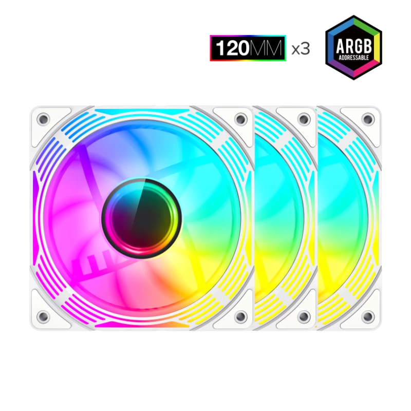 Gamemax | Ventilador de caja | KF300R BK | Blanco