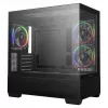 Caja semitorre PC DeepCool CG380 3F – Negra, 235×437×451 mm, compatible con 2x120 mm lateral + 1x120 mm trasero, fuente de alimentación abajo, HDD de 2,5 inch/3,5 inch