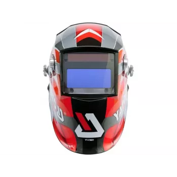 Pantalla de soldadura YATO YT-73921 con filtro de oscurecimiento automático, nivel de protección 9–13, carcasa de PC, campo de visión 4,3×9,8 cm, batería 3V