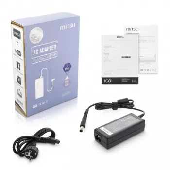 Fuente de alimentación MITSU HP 19,5 V 3,33 A para portátiles — 19,5 V, 3,33 A de salida