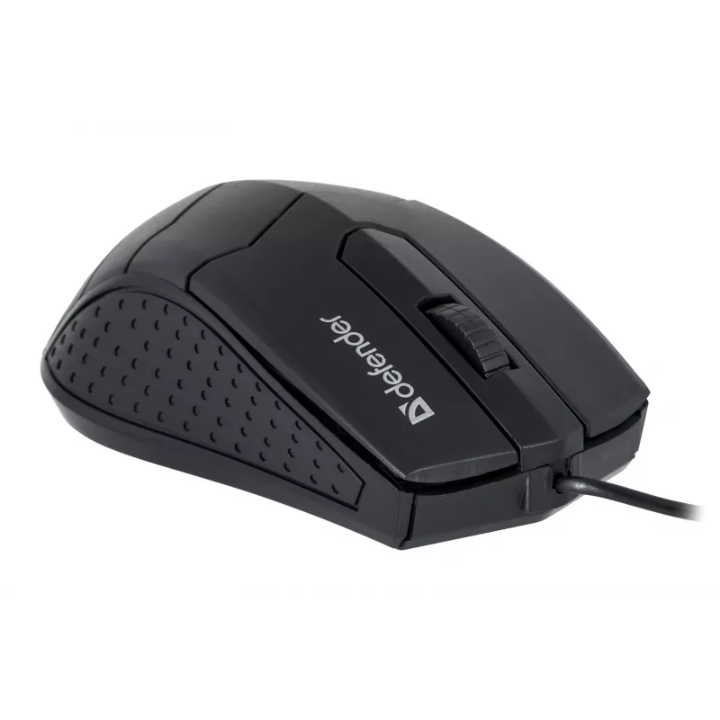 Defender HIT MB-530 ratón óptico con cable, 1000 DPI, negro