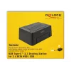 DeLOCK - base de acoplamiento para HDD con 2 bahías - SATA 6Gb/s - 6 Gbit/s - USB 3.1 (Gen 2) - negro (63957)