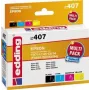 Cartuchos de tinta edding EDD-407 negro, cian, magenta, amarillo compatibles con EPSON T0715, pack de 4
