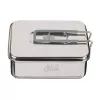 Set de cocina de camping ESBIT CS1100ST — aluminio y acero inoxidable, 1,1 L, 659 g, negro/plateado