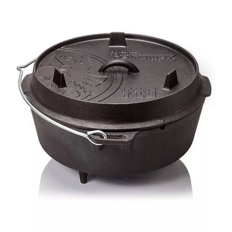 Petromax Olla de fuego ft6 con patas, 5,7 L, hierro fundido, negro