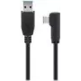 Goobay Cable USB-C™ a USB A 3.0 en ángulo de 90°, negro, 1 m - conector USB 3.0 macho (Type-A) > conector USB-C™ macho (66501)
