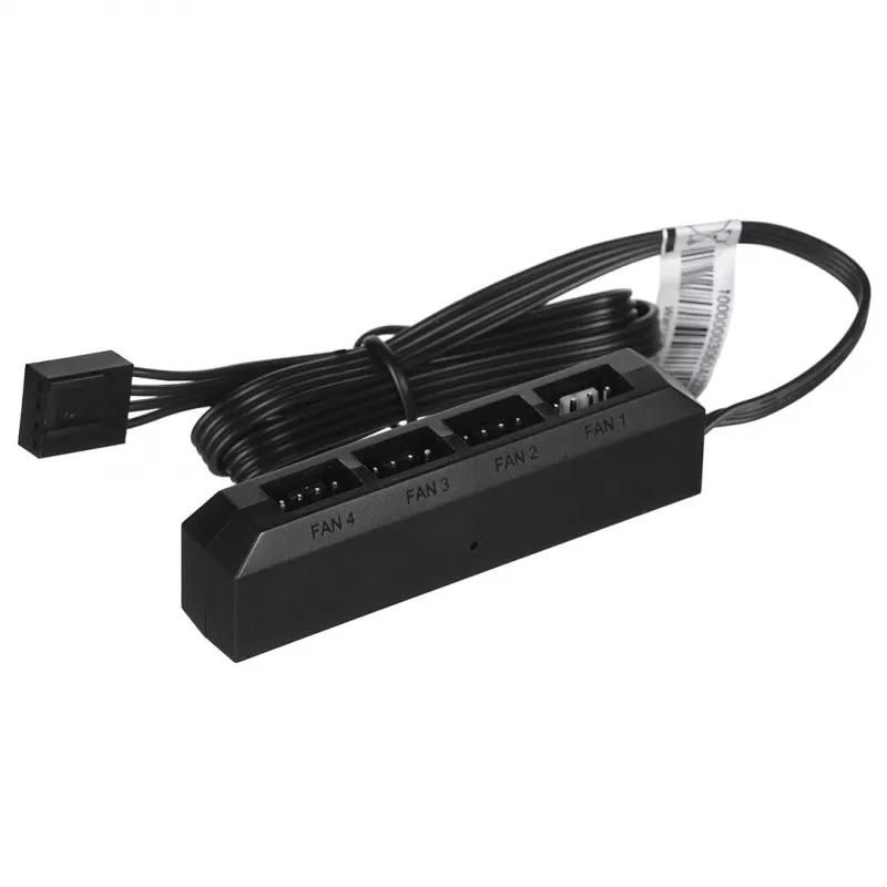 Hub de ventiladores DeepCool FH-04 – ATX de 20 pines a 4× 3 pines Molex, cable de 0,55 m, negro