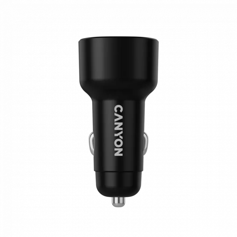 Cargador de coche CANYON OnDrive 60 PD 60W 2xUSB-C — 60W de potencia, 2 puertos USB-C, negro
