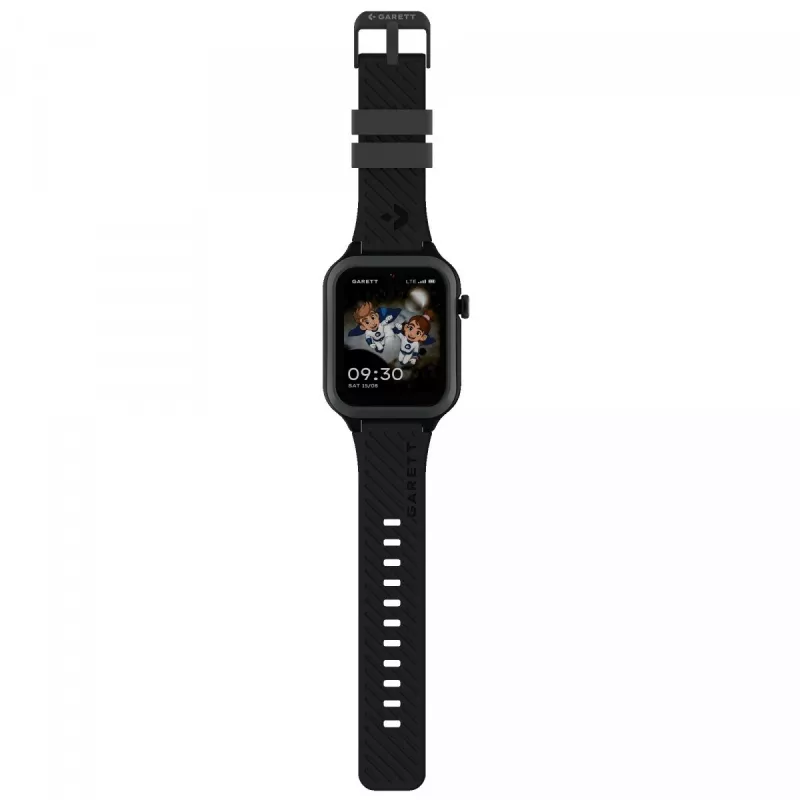 Smartwatch Garett Kids Essa 2 4G negra — reloj infantil con GPS y conectividad 4G