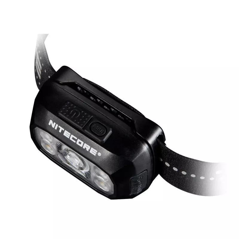 Linterna frontal Nitecore NU30 — linterna LED frontal compacta y portátil, hasta 500 lúmenes, varios niveles de potencia, modo de luz roja