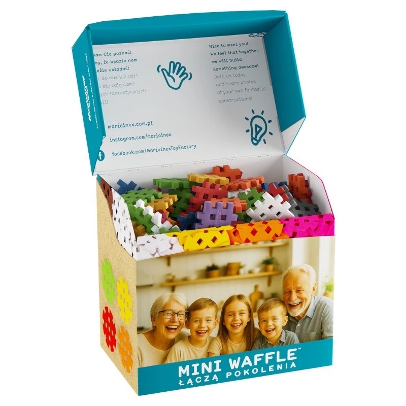 Marioinex Mini Waffle bloques de construcción set para mayores – 200 piezas, multicolor, edad recomendada 6+