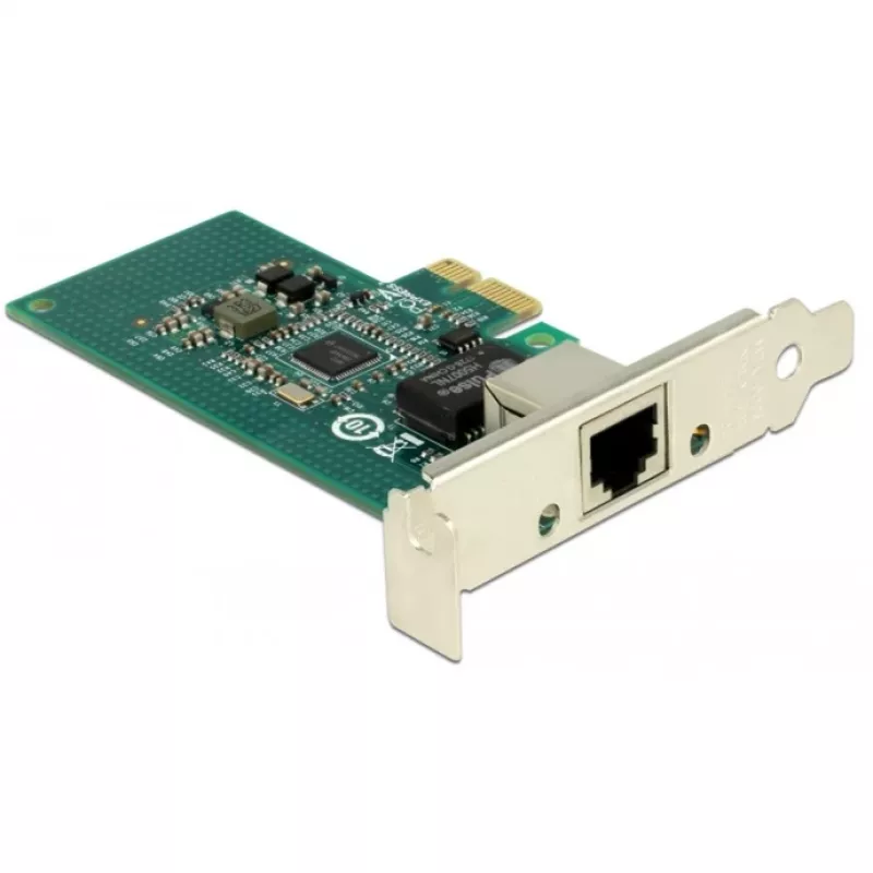 DeLock tarjeta PCI Express > 1 x Gigabit LAN - adaptador de red - PCIe 2.1 perfil bajo - Gigabit Ethernet