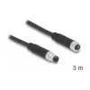 Cable DeLOCK M8 de 4 polos codificado A conector macho a conector hembra PUR TPU 3 m