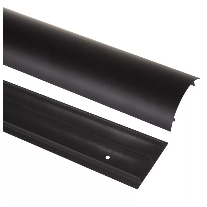 Canaleta para cables de aluminio MACLEAN MC-814 B negra — cubrecables