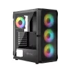 Carcasa LOGIC CONCEPT Portos ARGB ATX Mid-Tower, negra