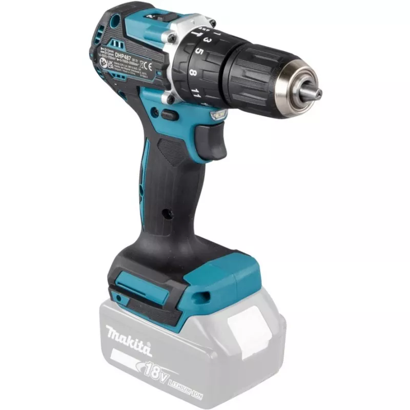 Makita DHP487Z Taladro 1700 rpm sin llave 1,4 kg negro, azul