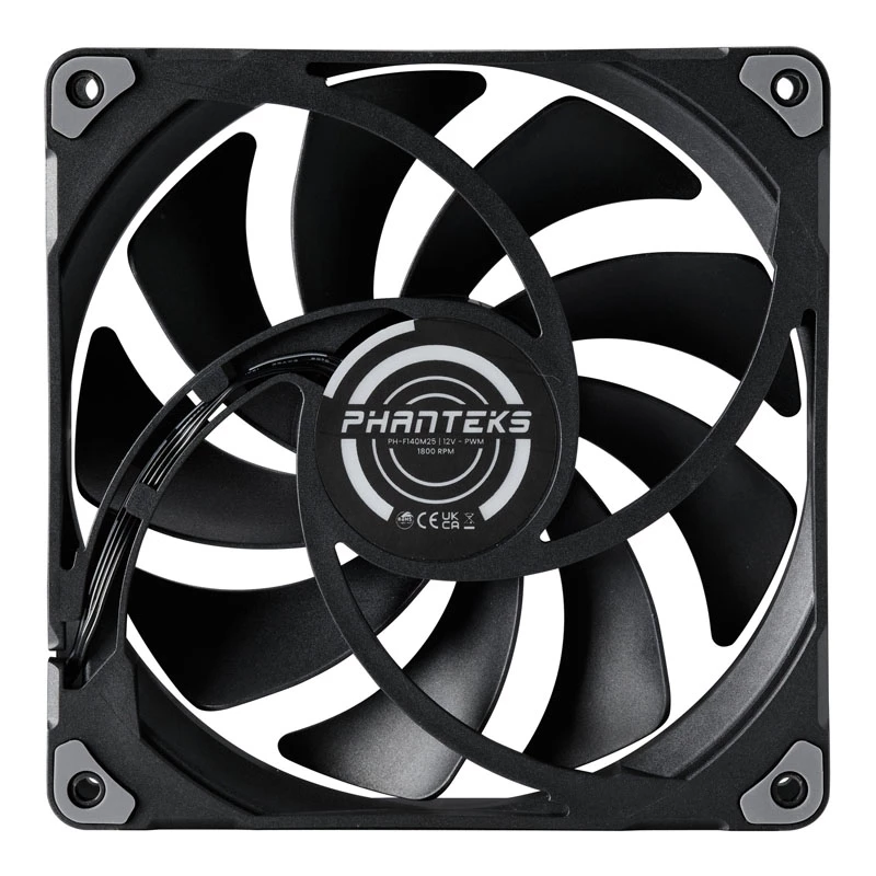 Ventilador de caja PHANTEKS M25 PWM de 140 mm – pack de 3, negro