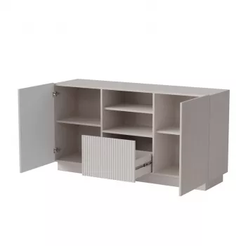Cómoda Cama LIVERTI 150x42x78 cm, cashmere, 1 cajón, aglomerado