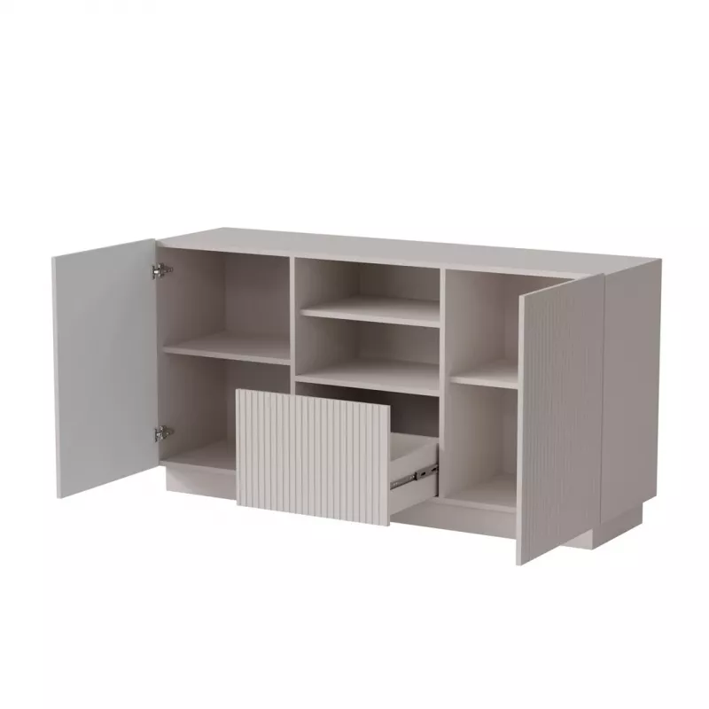 Cómoda Cama LIVERTI 150x42x78 cm, cashmere, 1 cajón, aglomerado
