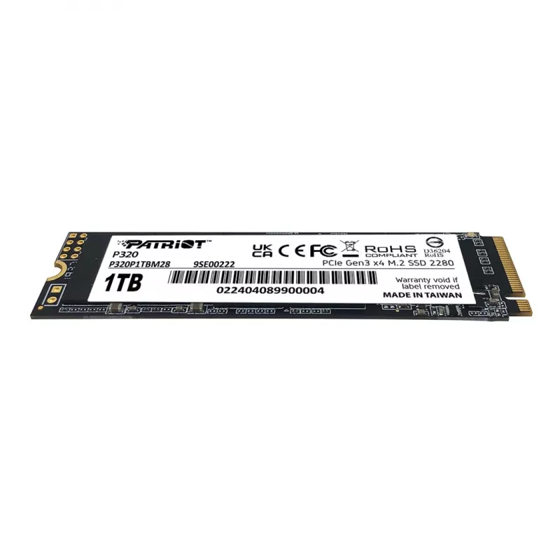Unidad SSD Patriot Viper P320 M.2 PCIe Gen3x4 512GB 3000MB/s