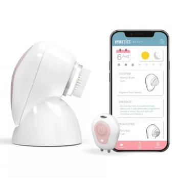 Cepillo de limpieza facial HoMedics FAC-700 con función de análisis, eléctrico, portátil