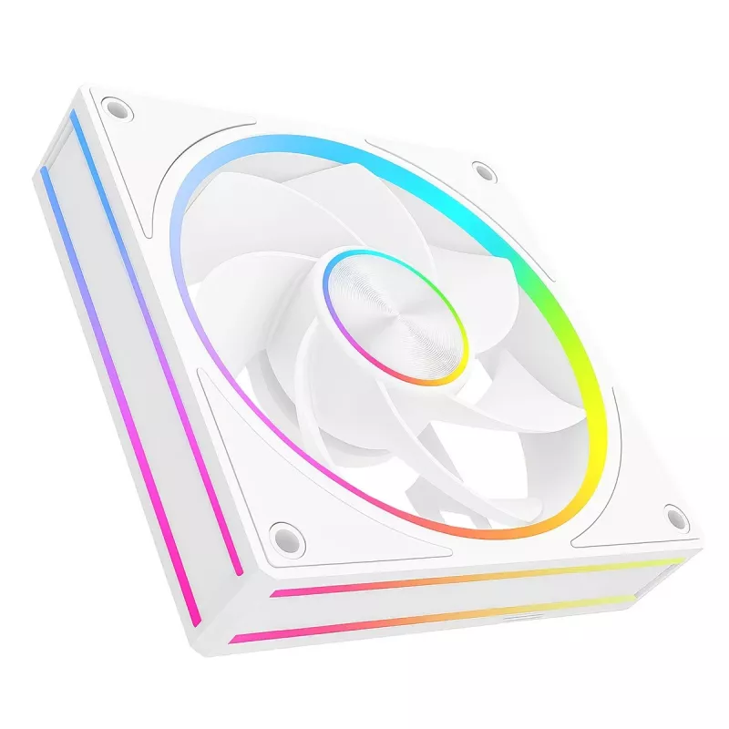 Ventilador de caja MODECOM VOLCANO LOOP 120 ARGB Reverse Fan blanco 120 mm, PWM, 400–1400 RPM
