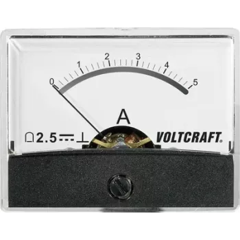 Voltcraft AM-60X46/5A/DC instrumento de medición empotrable AM-60X46/5A/DC 5 A galvanómetro de bobina móvil (AM-60X46/5A/DC)