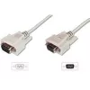 Digitus ASSMANN - Cable de prolongación serie - DB-9 (M) - DB-9 (H) - 3 m - moldeado, tornillos de mariposa - beige (AK-610203-030-E)