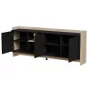 Cómoda Cama PORTO 3D 190x38x77 roble/negro