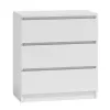 Cómoda Topeshop M3 BIEL blanco 3 cajones aglomerado