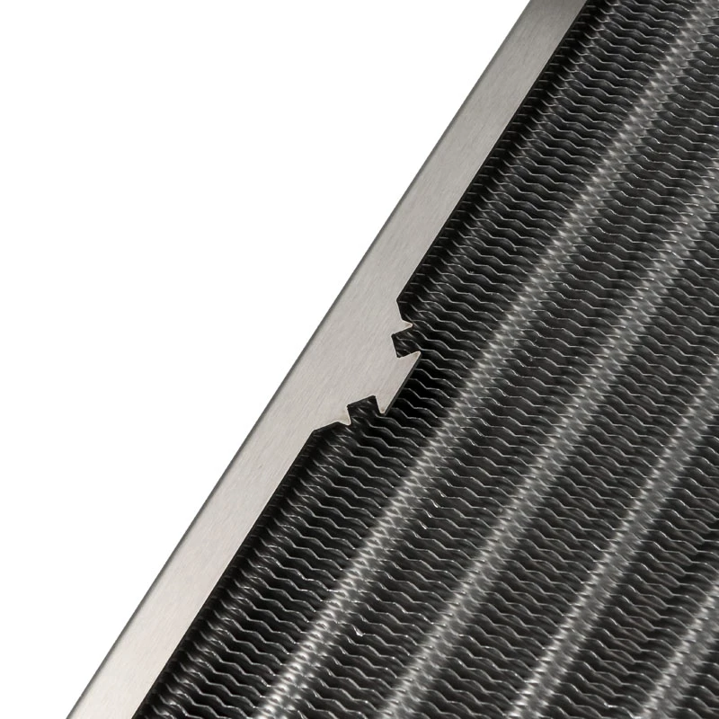 Radiador Aqua-Computer airplex radical 2/480 — aluminio/cobre/acero inoxidable, 520×140×40 mm