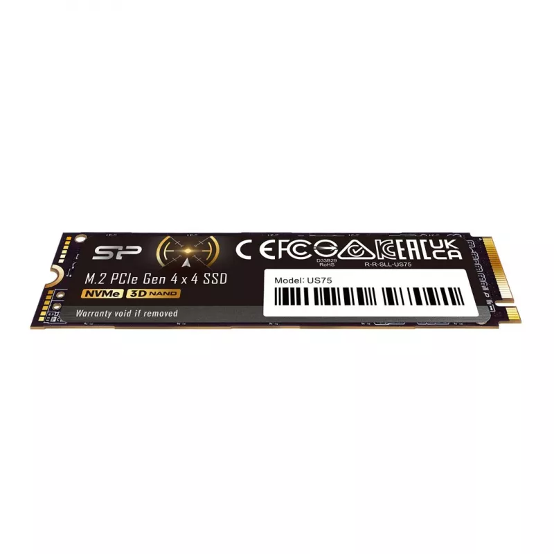 SSD M.2 2280 2 TB Silicon Power US75 PCIe 4.0 NVMe, lectura 7000 MB/s, escritura 6000 MB/s