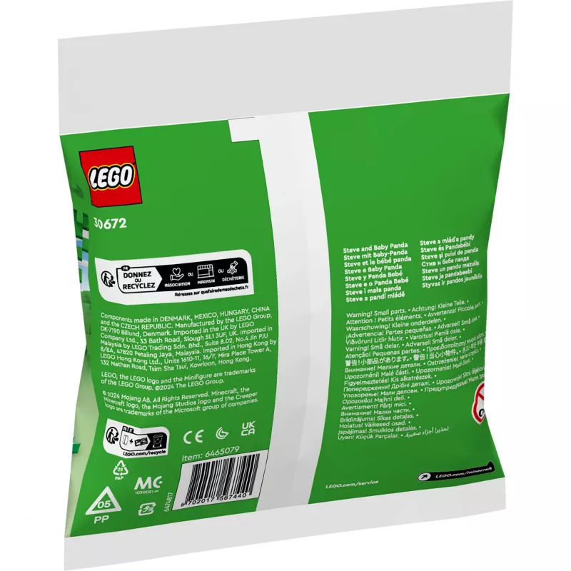 LEGO Minecraft Steve y Panda Bebé 30672 Bolsa
