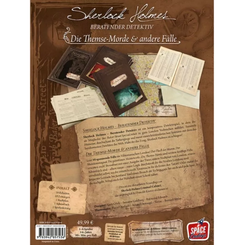 Sherlock Holmes Consulting Detective: The Thames Murders and Other Cases, juego de mesa