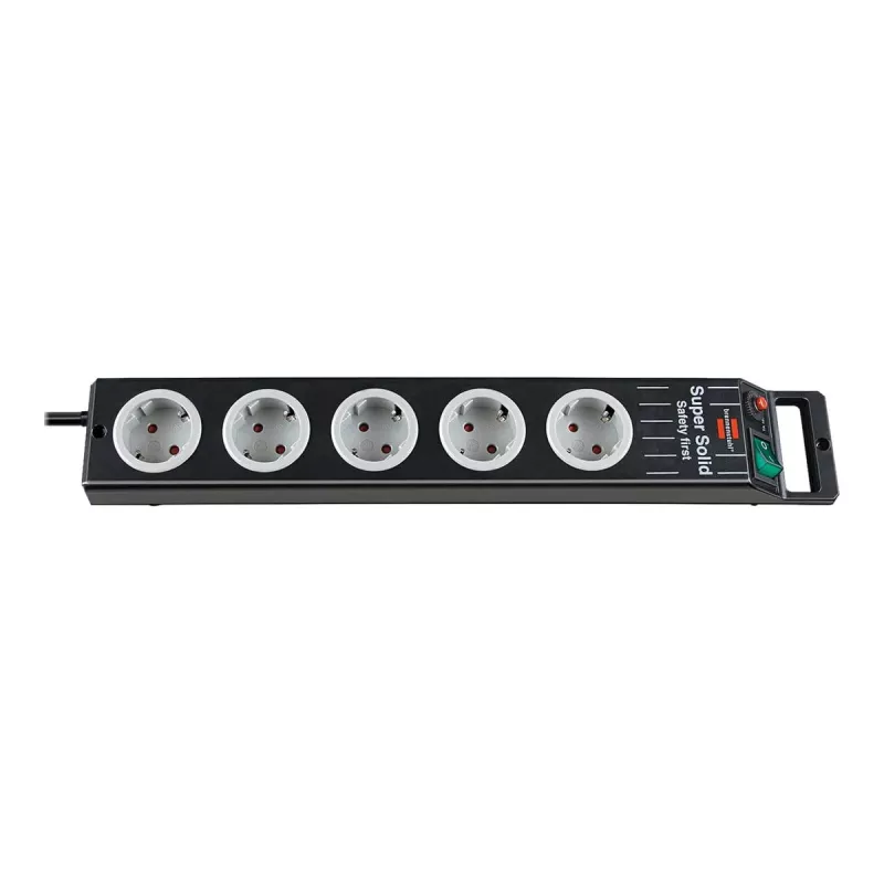 Alargador de corriente Brennenstuhl 1153380115 2,5 m 5 tomas AC Negro Gris