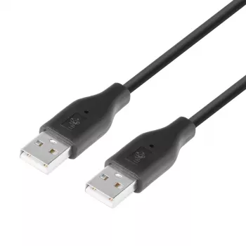 Cable USB AM-AM 1.8 negro