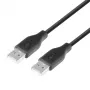 Cable USB AM-AM 1.8 negro