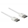 DeLOCK High Speed HDMI with Ethernet - Cable HDMI con Ethernet - HDMI (M) a HDMI (M) - 2,0 m - Triple aislamiento - blanco - Soporte 4K (85137)