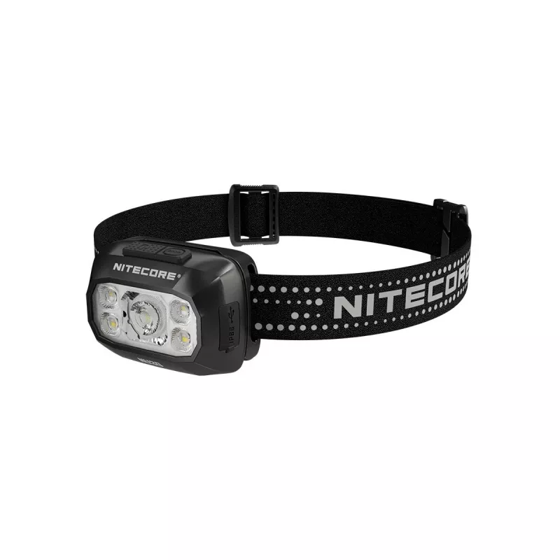Linterna frontal Nitecore NU30 — linterna LED frontal compacta y portátil, hasta 500 lúmenes, varios niveles de potencia, modo de luz roja