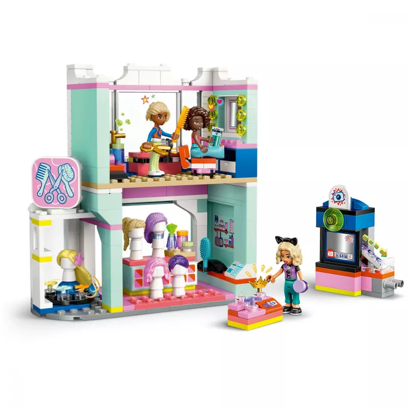LEGO Friends Set de juego Peluquería y tienda de decoración 42662 – Mini muñecas, escena de salón, accesorios