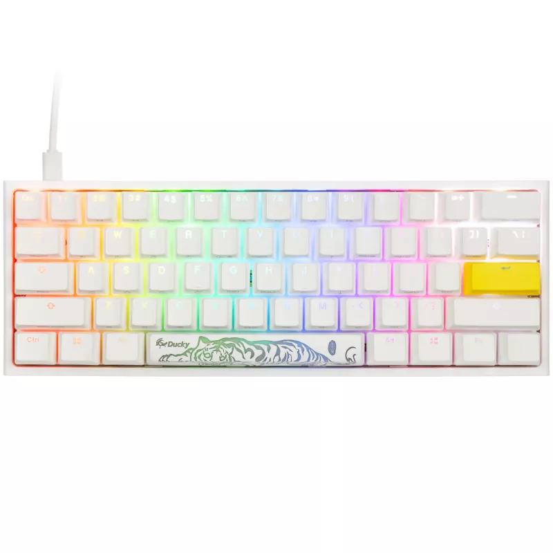 Teclado mecánico gaming Ducky One 2 Pro Mini RGB LED con interruptores Cherry MX Blue, diseño 60%