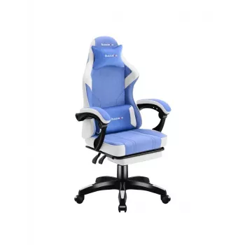 Silla gaming Huzaro Force 3.7 azul — diseño ergonómico, altura ajustable
