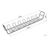ROTRONIC-SECOMP Roline - cable - organizador - rejilla - montaje bajo mesa - negro (pack de 2)