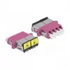 Acoplador de fibra óptica DeLOCK 86906 LC cuádruple hembra a LC cuádruple hembra multimodo violeta