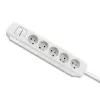 Regleta de alimentación Qoltec 50276 1,8 m 5 tomas de corriente para interior Blanco
